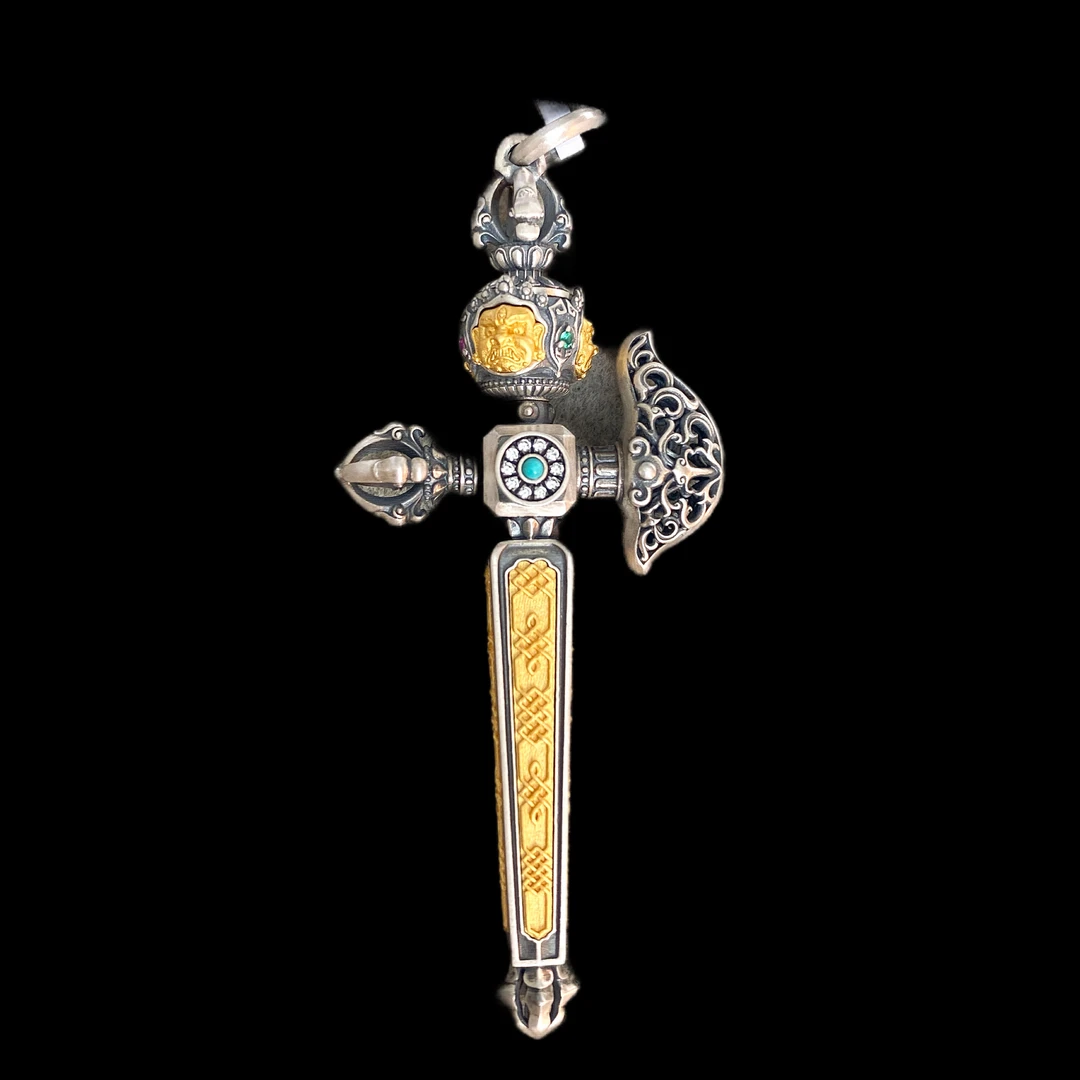 吊坠925银 3756-银吊坠（金刚杵）