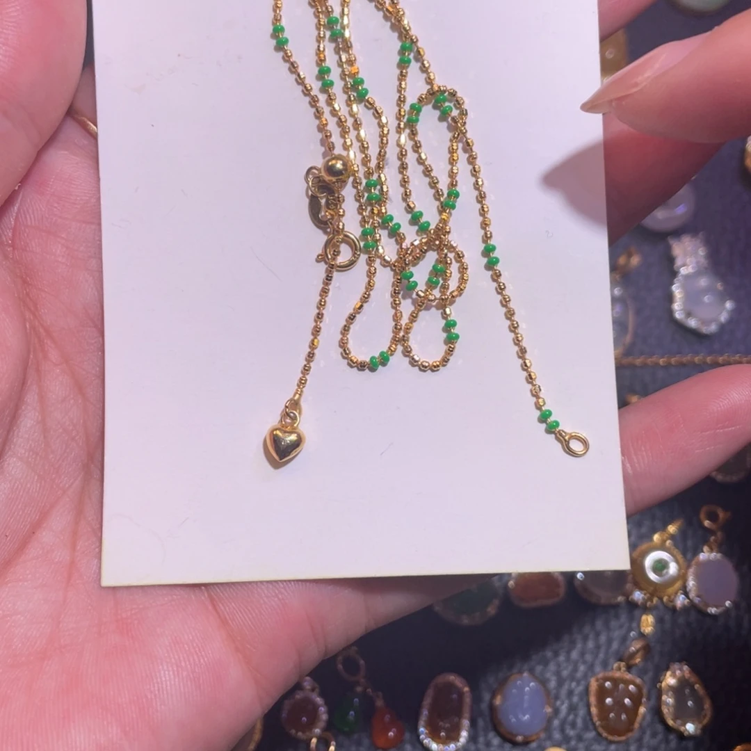 翡翠银S925镶嵌颈饰