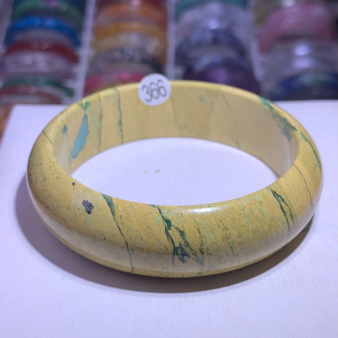 银S925镶嵌水晶手镯云母62.2圈366