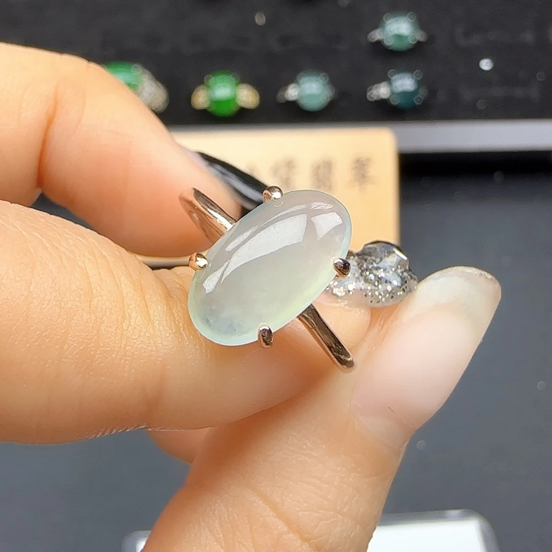 银S925镶嵌戒指翡翠