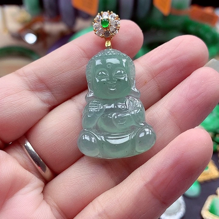 翡翠银S925镶嵌颈饰翡翠