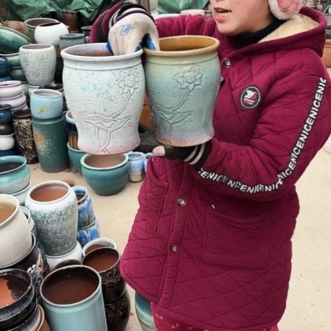 口15高19瑕疵盆子