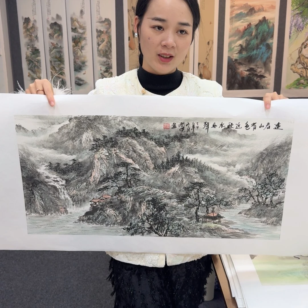 国画纯手绘花鸟山水作品