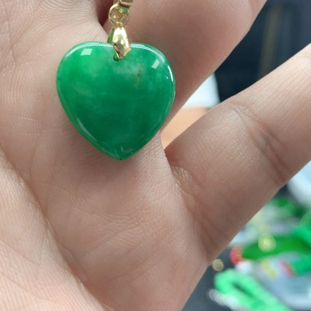 翡翠挂件14K金镶嵌117