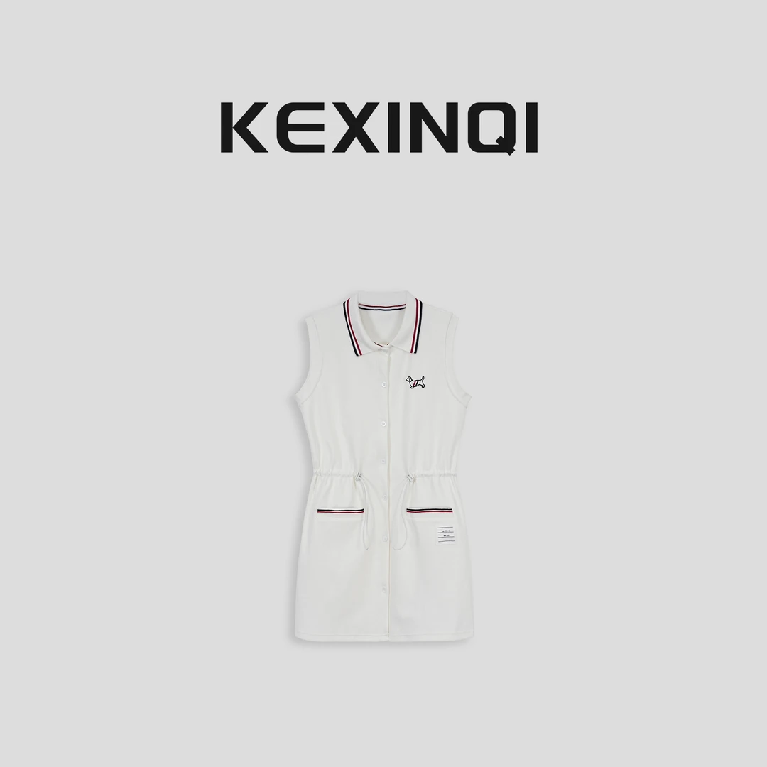 KEXIN 小狗连衣裙 2025夏季新款百搭休闲洋气收腰-2504QZZKX21852