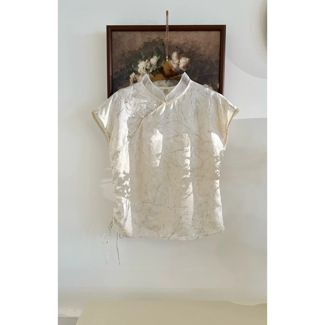 【水墨之韵】夏季新款气质百搭新中式轻国风提花上衣MF-1862