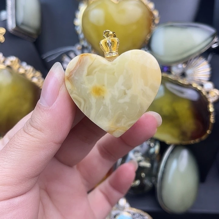 琥珀银S925镶嵌裸石