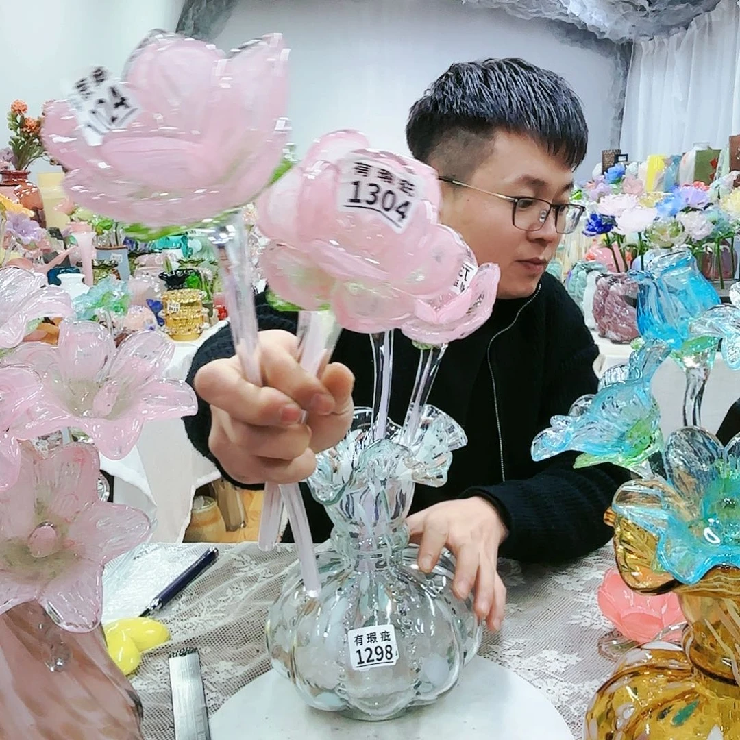 福利不退不换琉璃花瓶艺术品