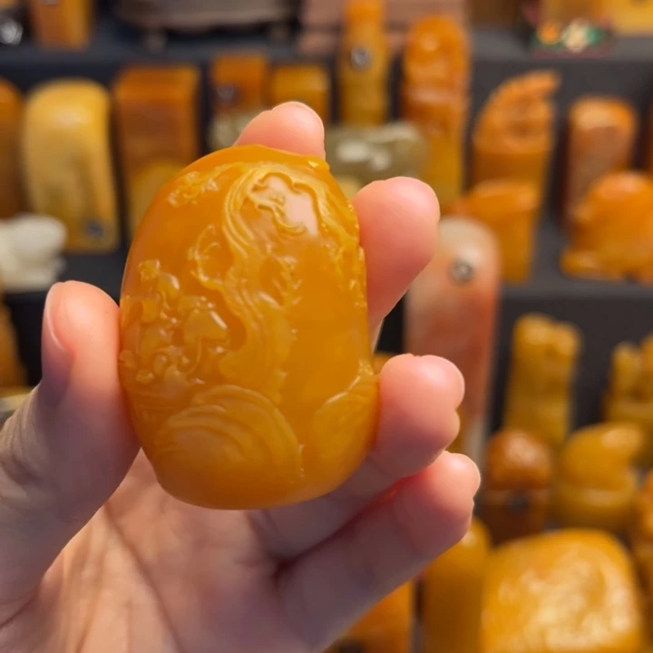 悟***道田黄石题材：工艺品