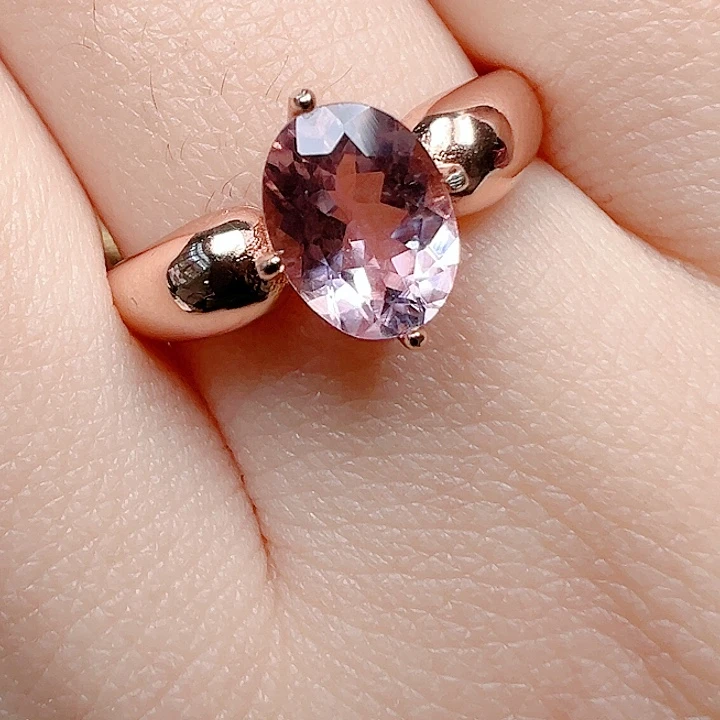 戒指红宝石银S925镶嵌