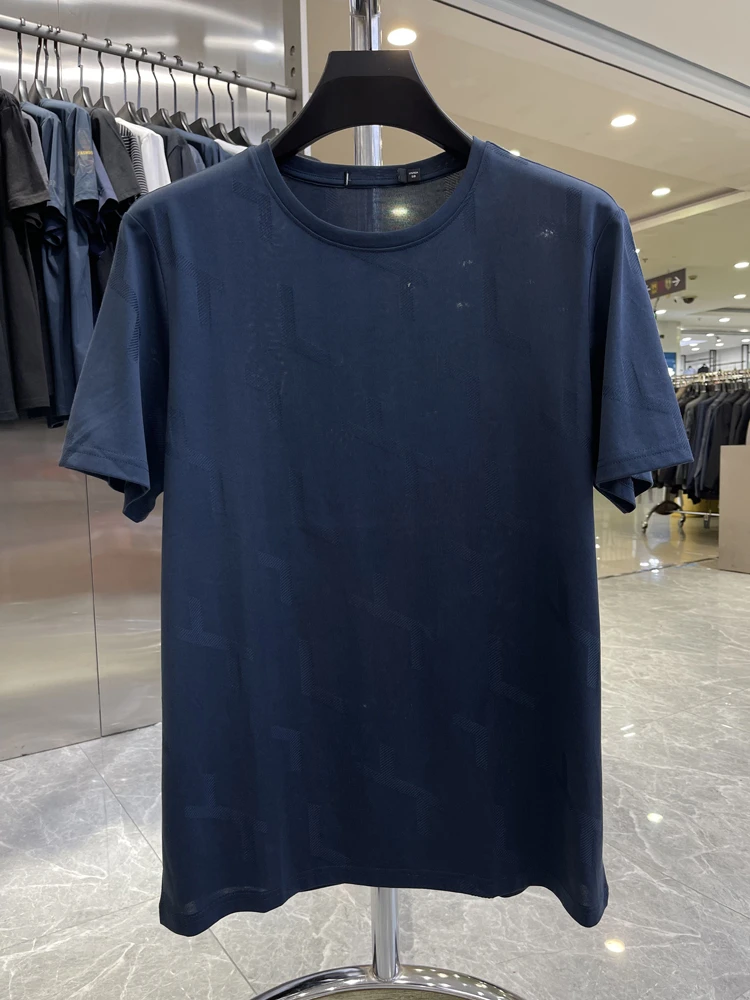 （017）垂顺凉感夏季新款男士T恤短袖圆领休闲品牌撤柜剪标