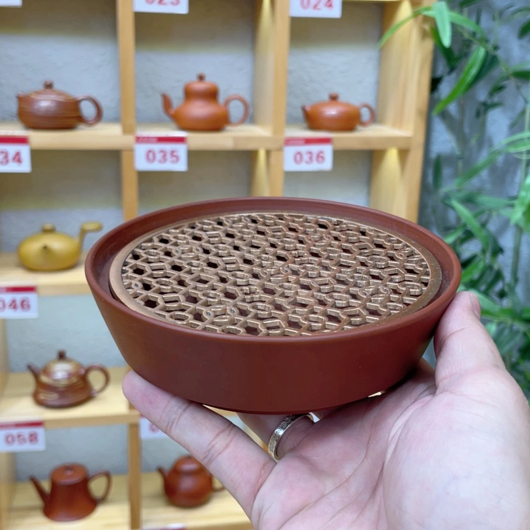 茶壶紫砂元宝壶承直径13厘米