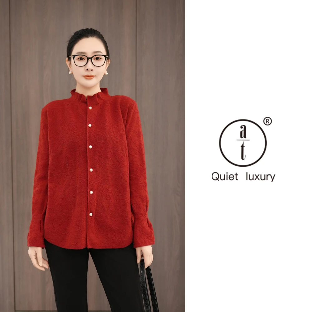 AT-100%绵羊毛-高定浮雕提花工艺羊毛衫-衣长66-ZDK256619