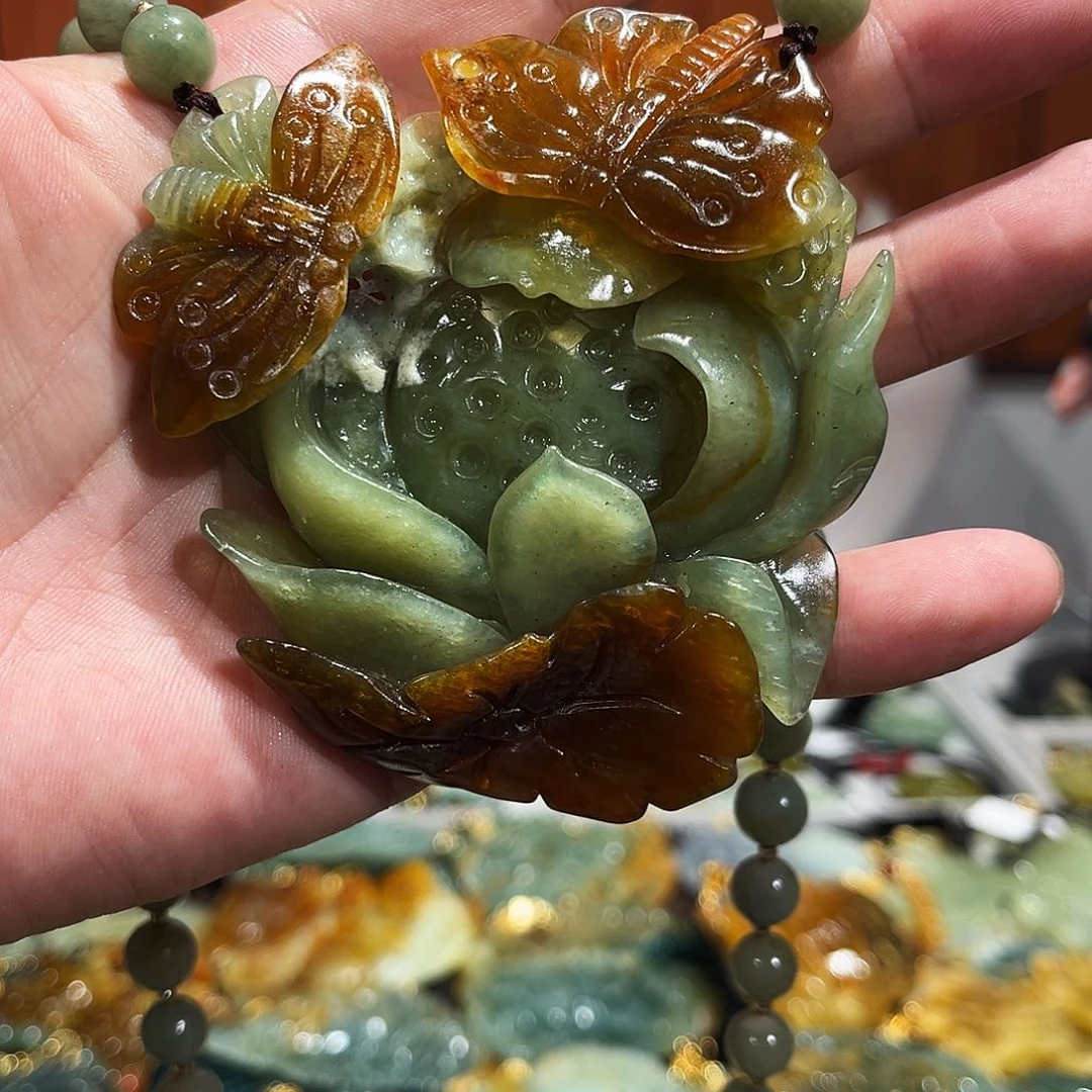 岫玉未镶嵌毛衣链