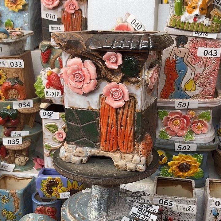 粗陶材质多肉花盆