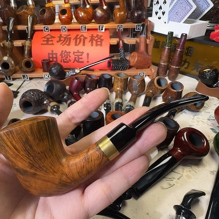 舒***制石楠木烟斗 一物一图