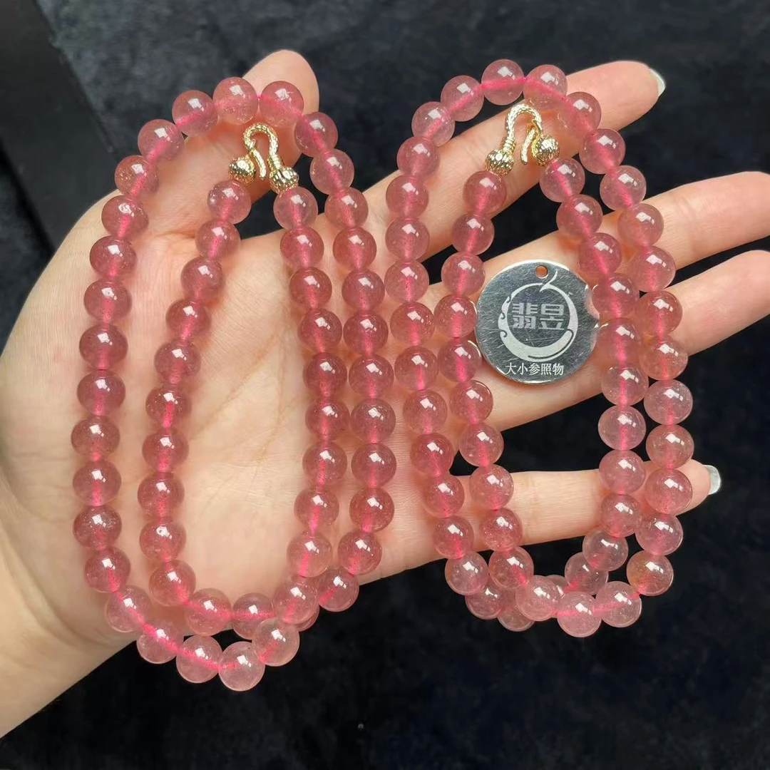 37987T16-3NH56-草莓晶珠链长串-卡8+-多样性/发一件