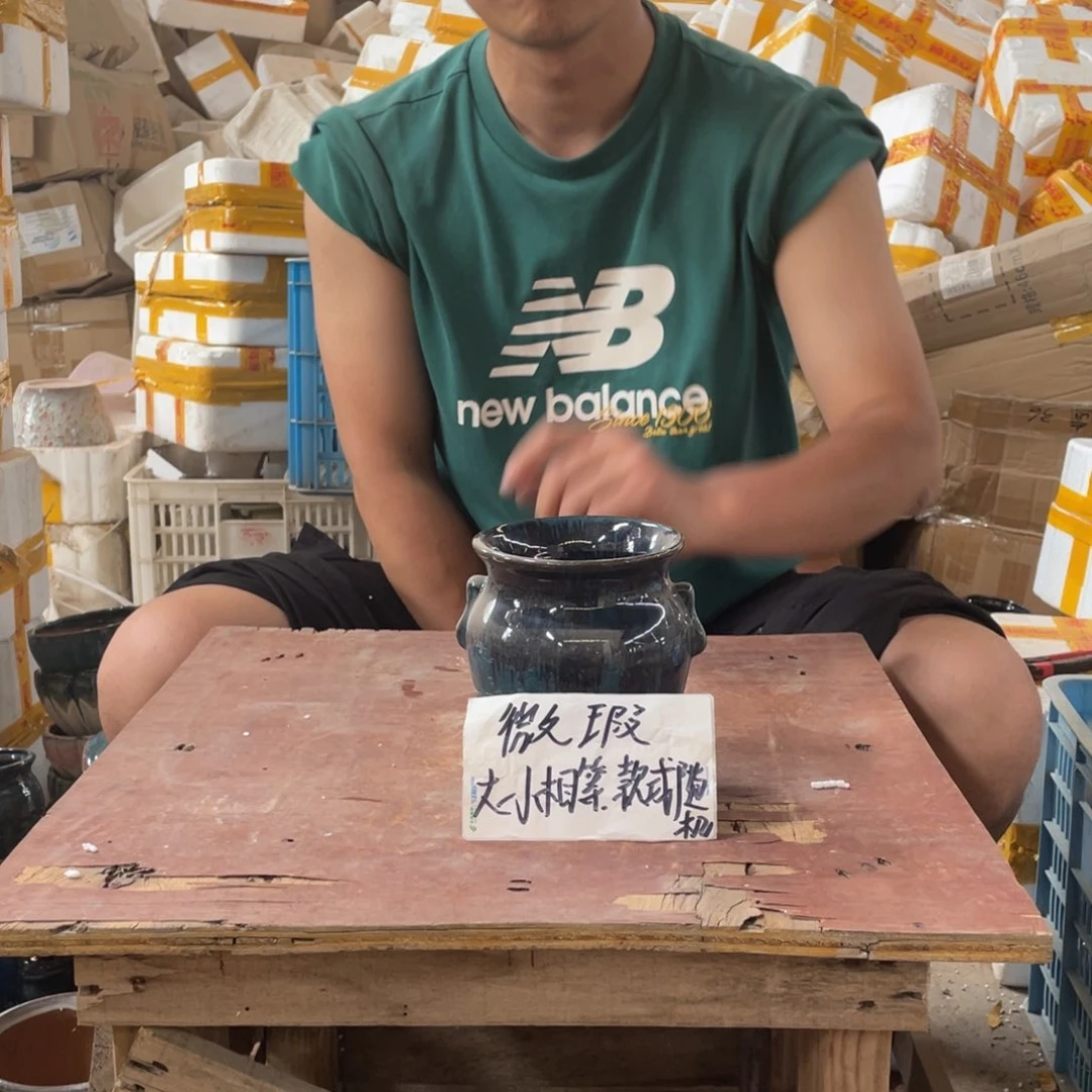 宜兴紫砂粗陶花盆