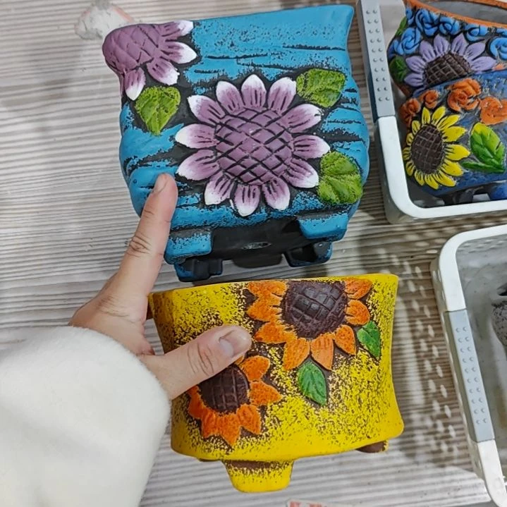 红陶吸水透气的白陶花盆凑满12发货