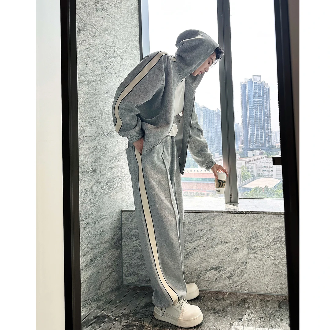 休闲卫衣男装运动套装男生时尚连帽潮ins搭配帅气两件套