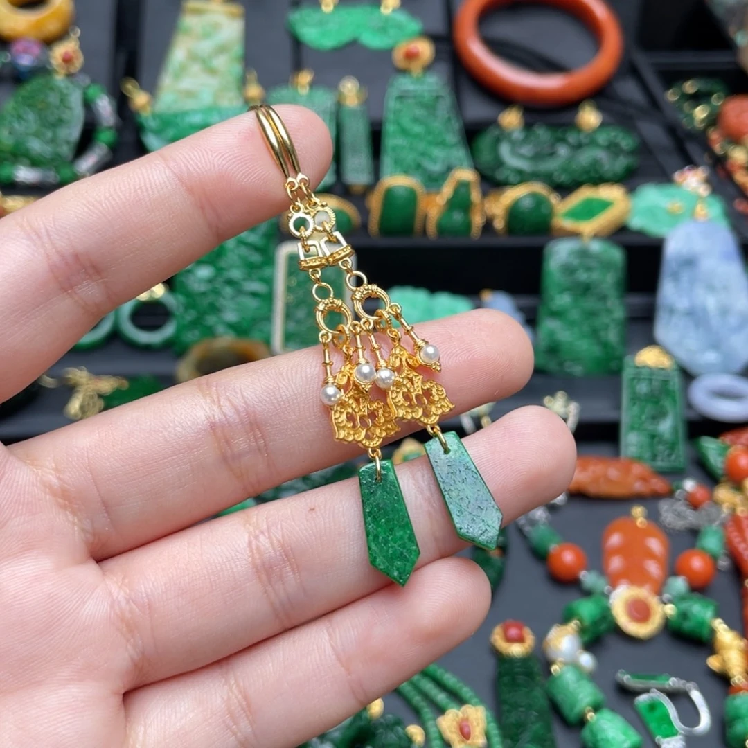 翡翠银S925镶嵌颈饰