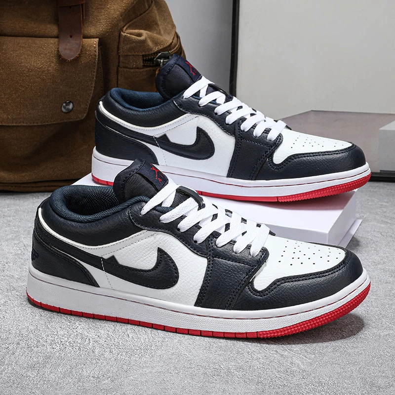 莆田aj1午夜蓝板鞋aj男鞋低帮烟灰男款dunk黑白熊猫鞋女秋冬保暖