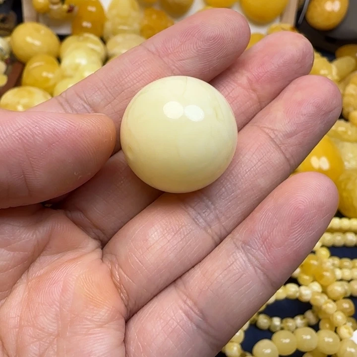 盐***茄蜜蜡未镶嵌毛衣链天然蜜蜡