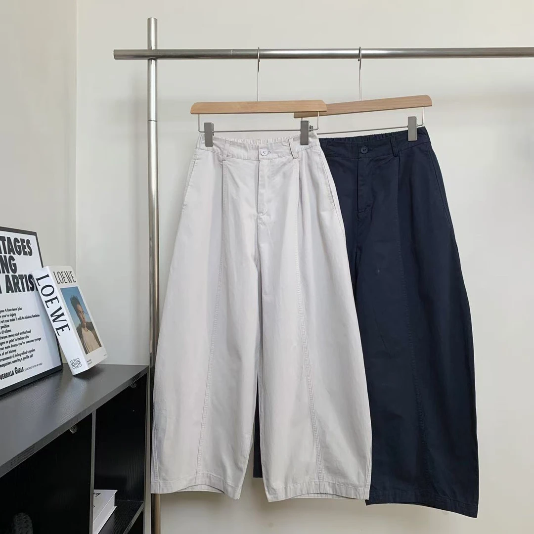 素心轻奢2025秋季时尚洋气百搭显瘦高腰直筒休闲阔腿裤女13707