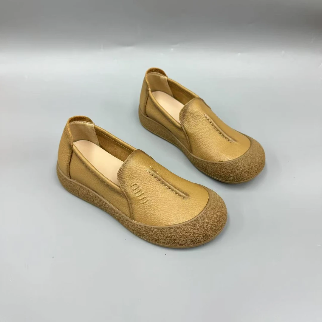 2025春季新款复古妈妈鞋软底女舒适单鞋休闲百搭鞋1052