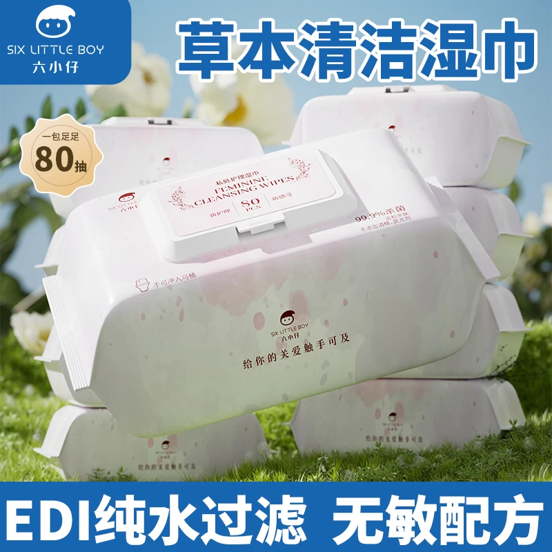 Six Little Boy/六小仔私密护理抑菌湿巾女性洁阴事后清洁免洗