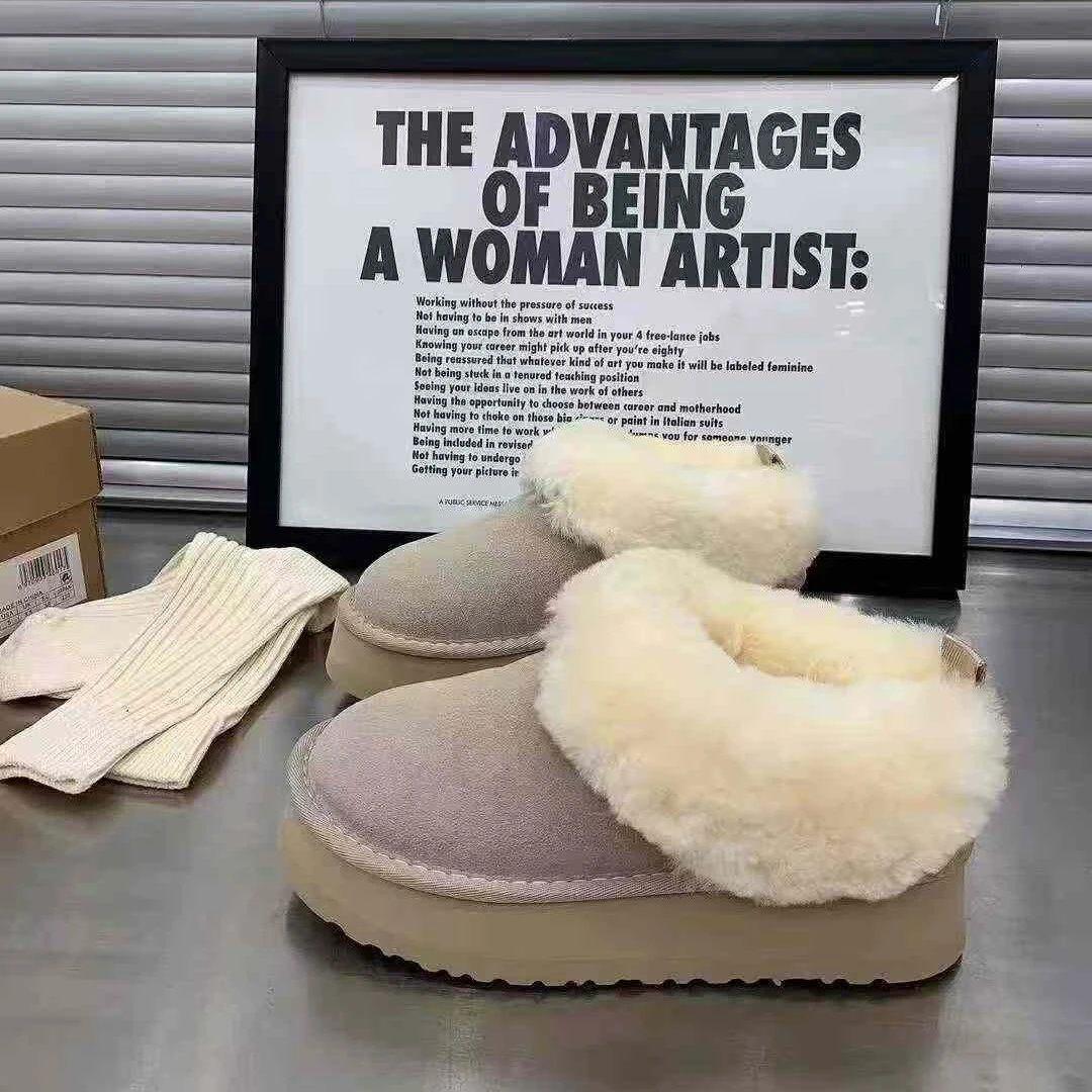 【十六号】经典厚底懒人鞋塔茨特棉拖鞋冬季一脚蹬半包棉鞋18998