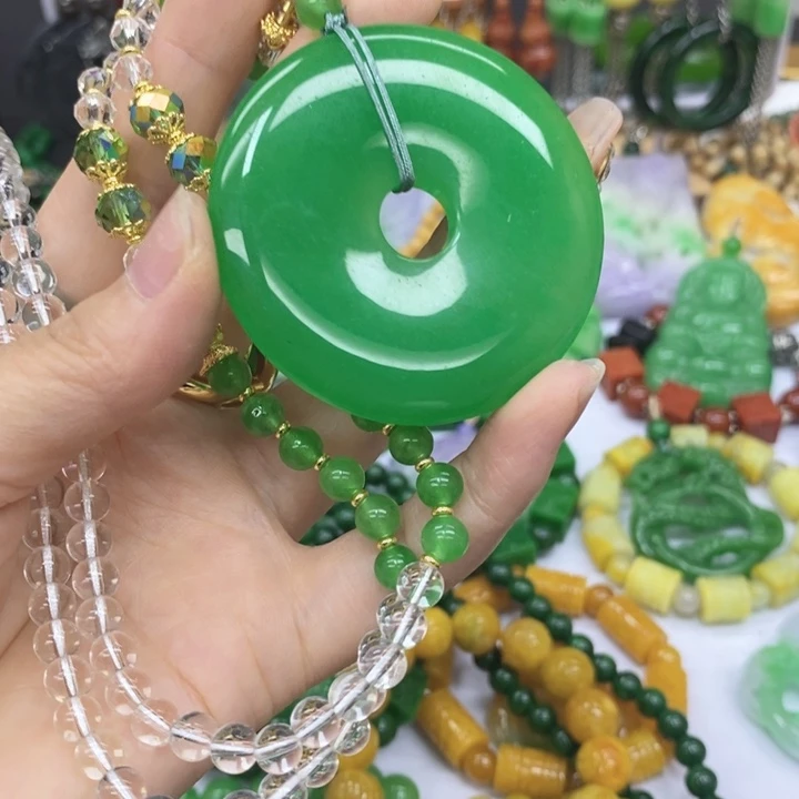 翡翠未镶嵌颈饰项链15