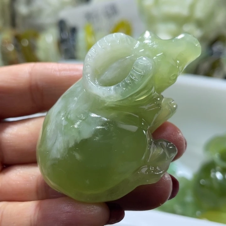 岫玉未镶嵌手把手把