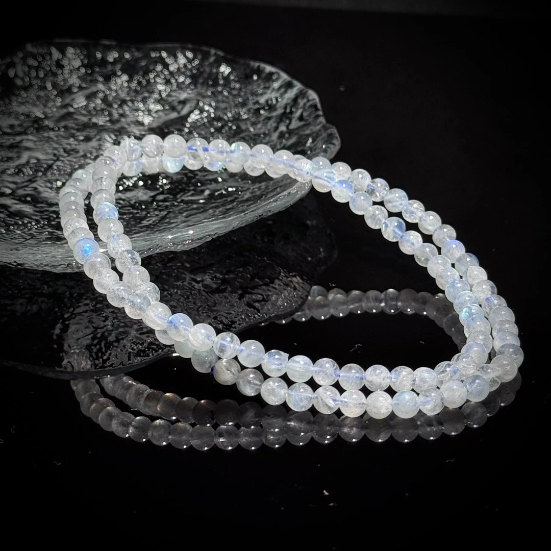 S2235【貝勒爺】月光石素圈多圈手串【多样性发其一】