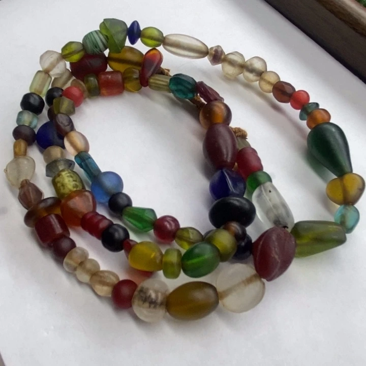 琉璃颈饰尼泊尔老多宝