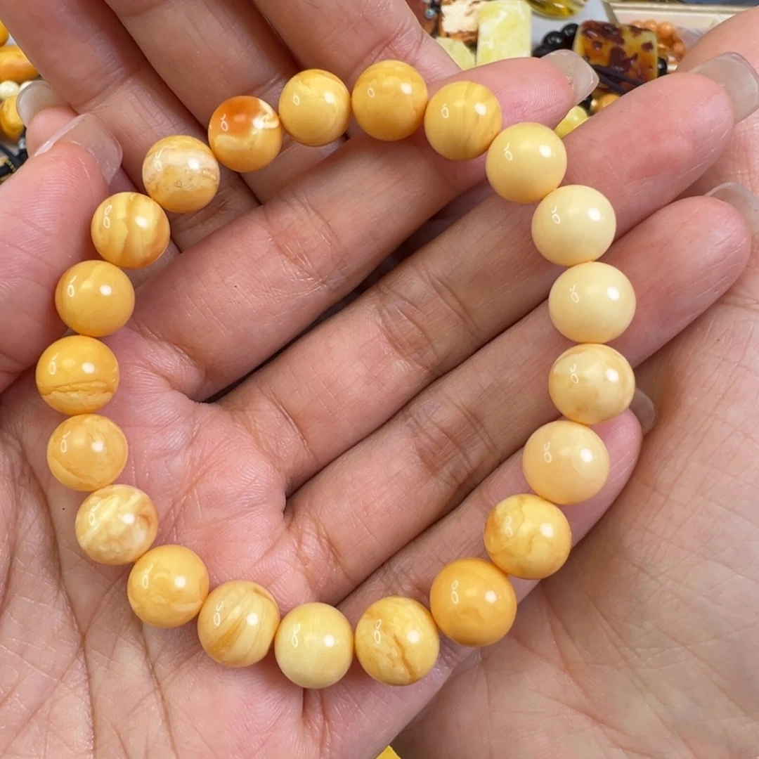 琥珀颈饰未镶嵌蜜蜡