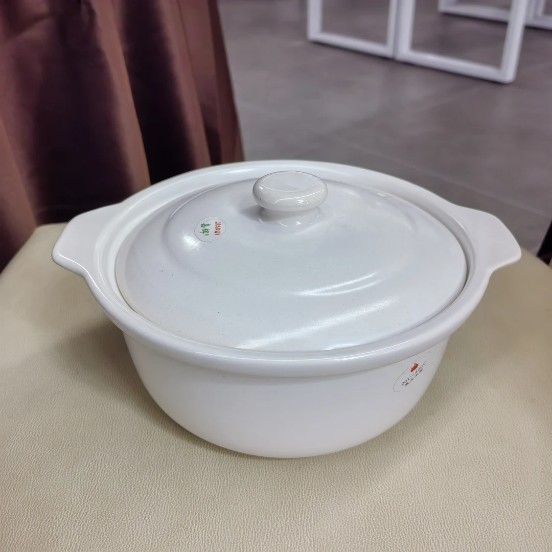 白色20cm深款砂锅砂锅