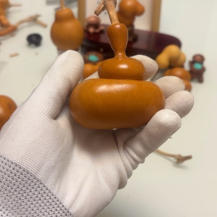 圓***天然手捻老皮葫芦