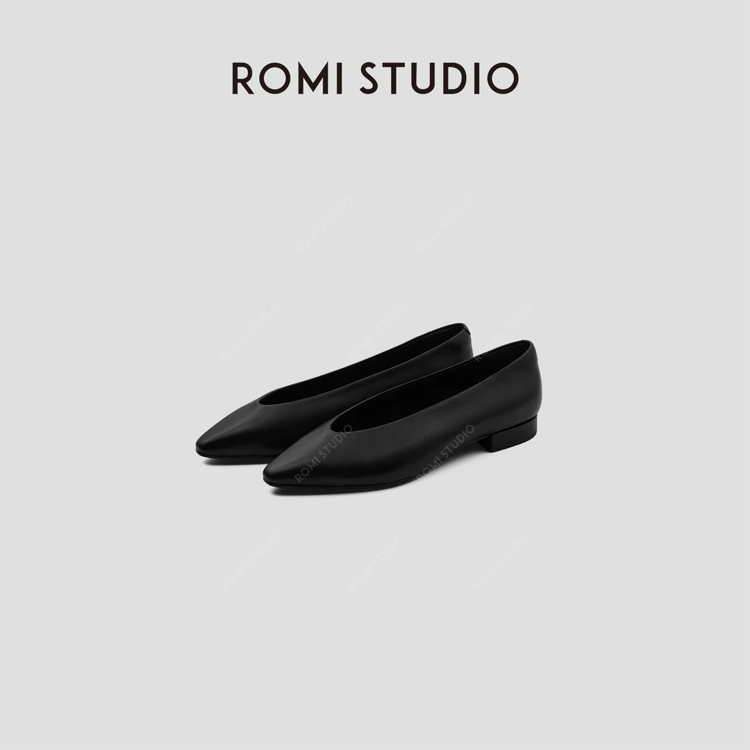 ROMI STUDIO"优雅随性"牛皮材质柔软透气自然纹理单鞋 RWCRP33447