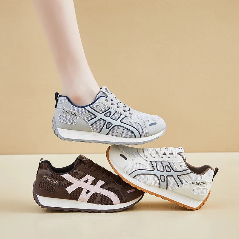 DIETIYA/蝶缇娅新款阿甘鞋女2025平跟跑步运动厚底休闲透气防滑鞋