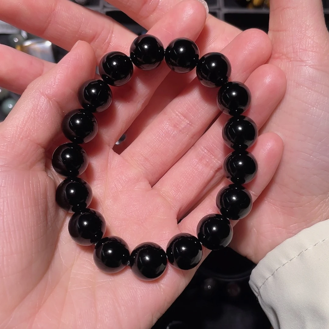 小***现黑曜岩未镶嵌手链