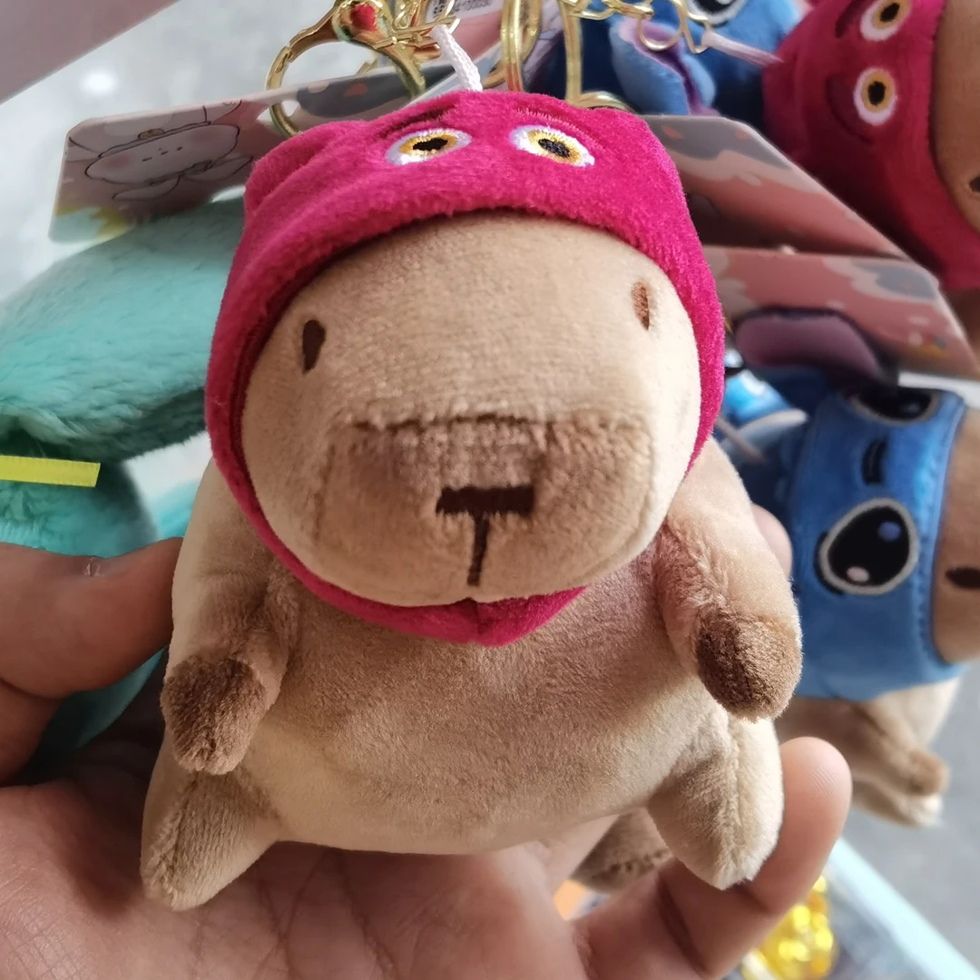 豚鼠娃娃书包挂件小饰品毛绒玩具卡皮巴拉公仔偶钥匙扣水豚玩偶