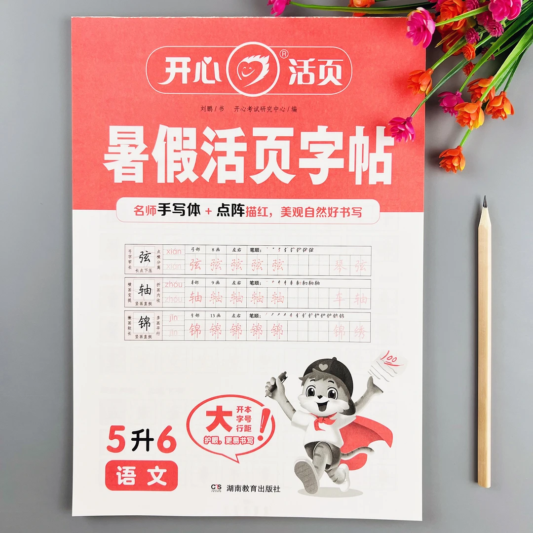 暑假活页练字帖五升六年级暑假练字帖每日一练人教版语文同步字帖