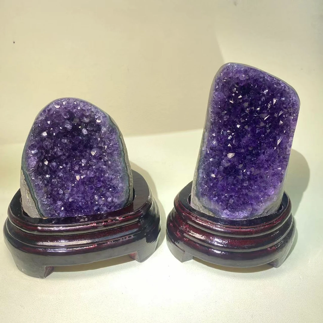 【铭记好物】紫水晶摆件 QDM01L43【多样性发一件】带底座