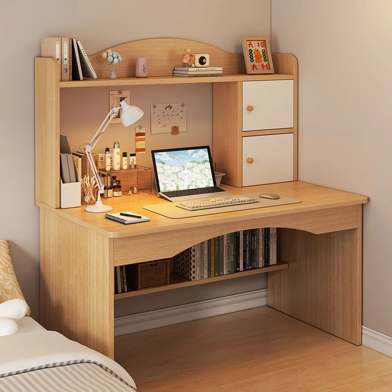 新疆西藏包邮【店铺热销】电脑桌台式书桌书架组合一简约家用写字