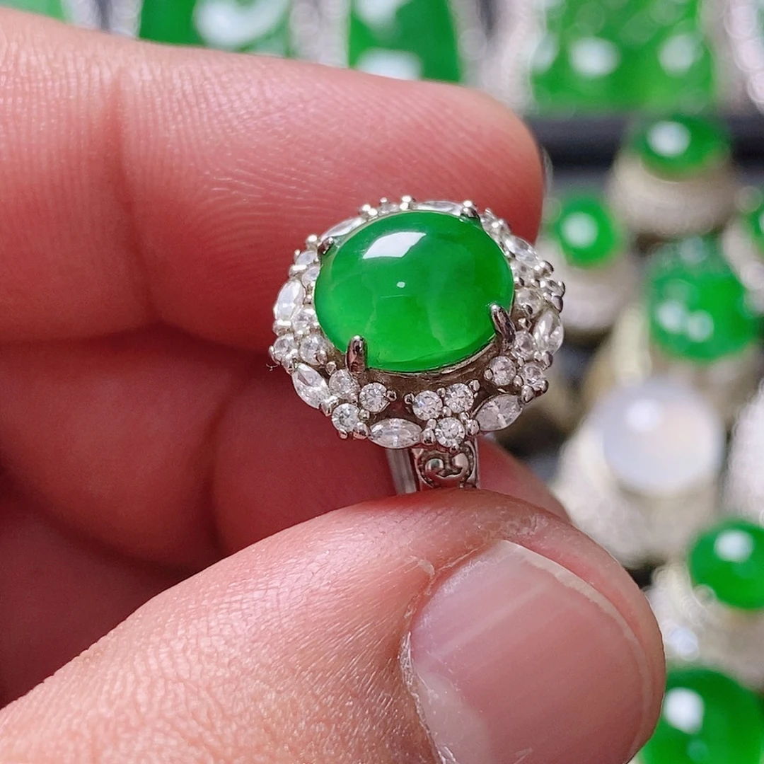 翡翠银S925镶嵌颈饰