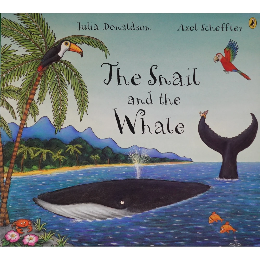 英语原版书小蜗牛和鲸鱼绘本亲子共读TheSnailandtheWhale