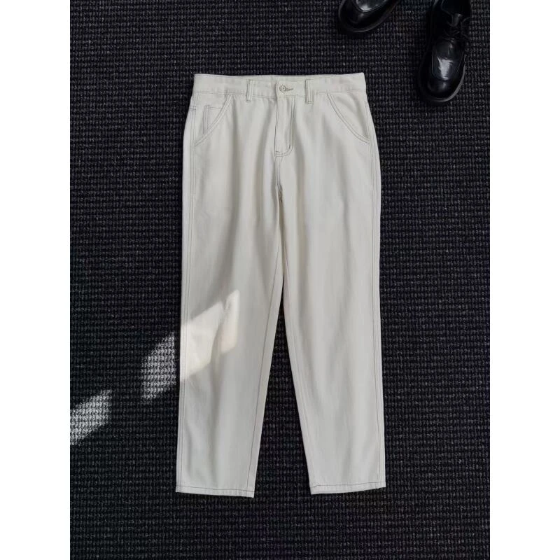 THON BERRY男士复古美式直筒阔腿裤宽松牛仔裤休闲潮流长裤NZK013