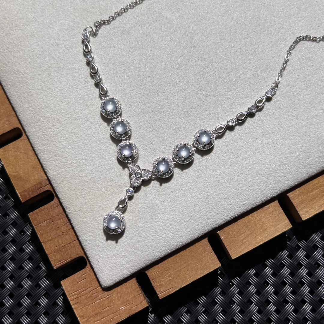 S925蓝水翡翠项链 KT24041212