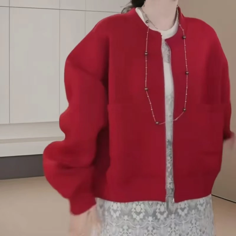 宽松时尚休闲百搭夹克短外套棒球